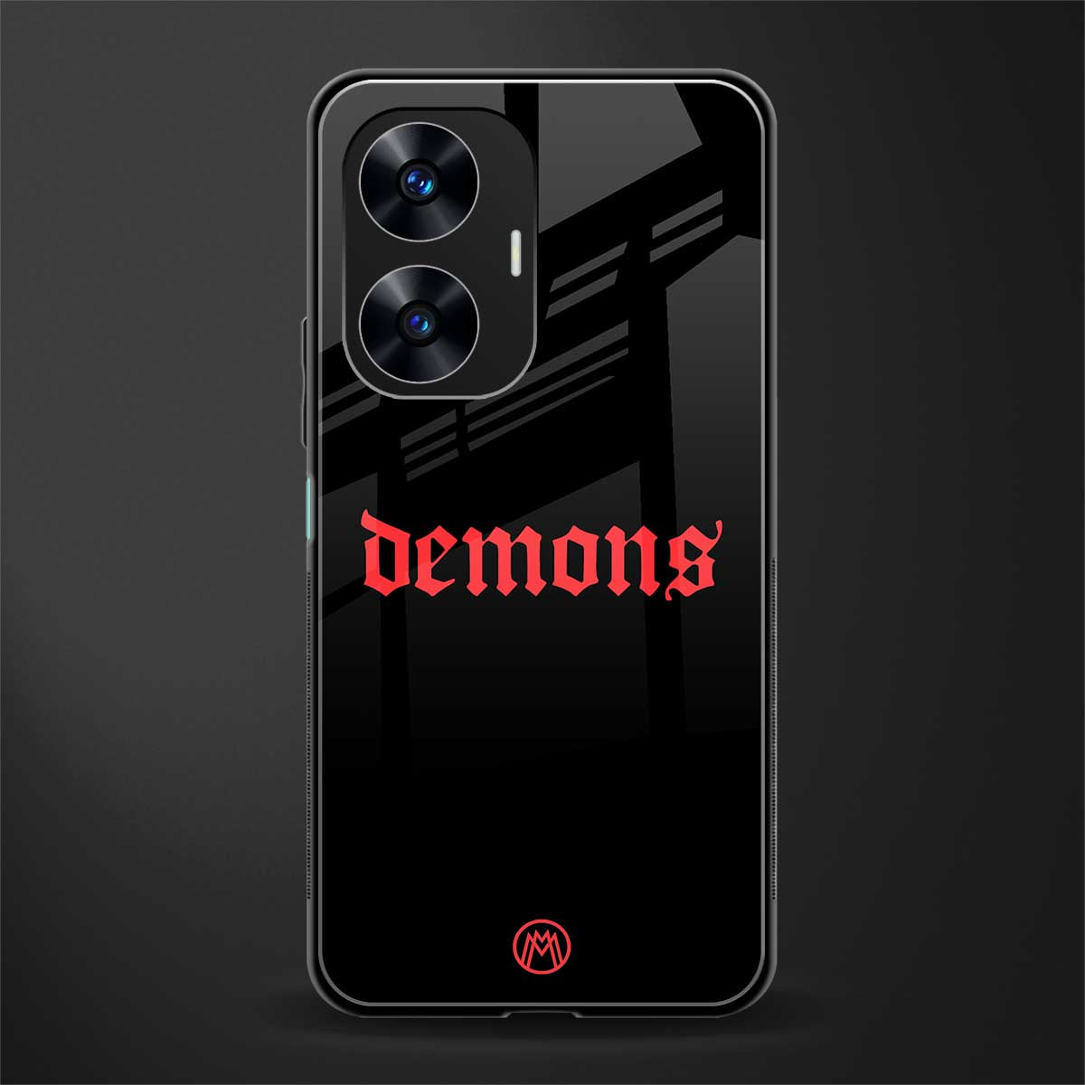 demons back phone cover | glass case for realme c55