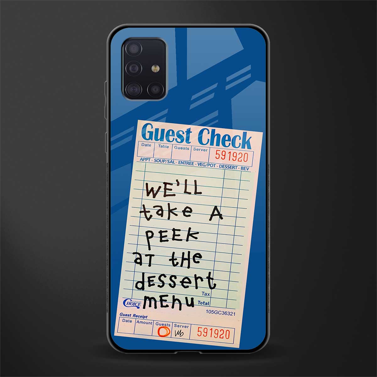 dessert menu glass case for samsung galaxy a71 image