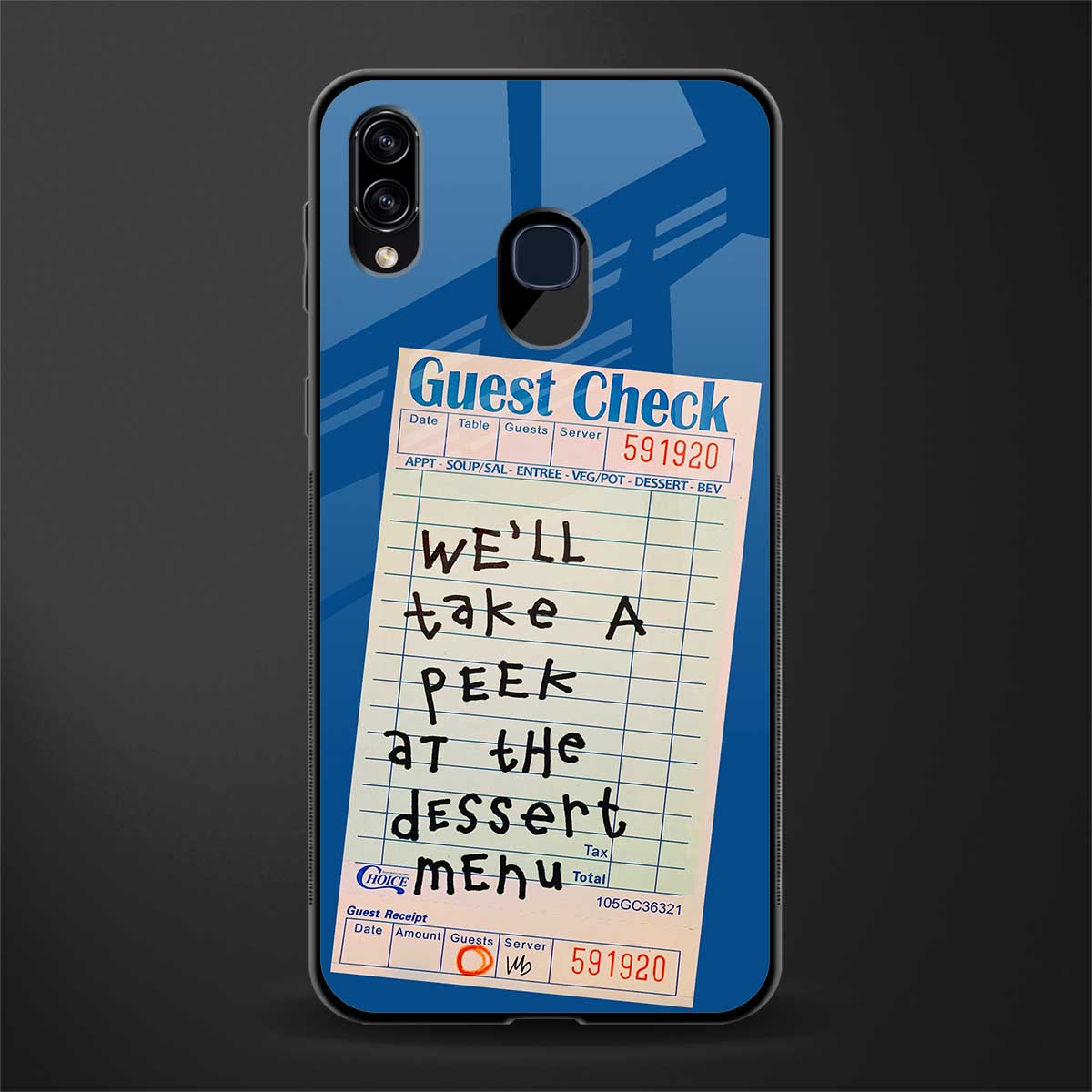 dessert menu glass case for samsung galaxy a20 image