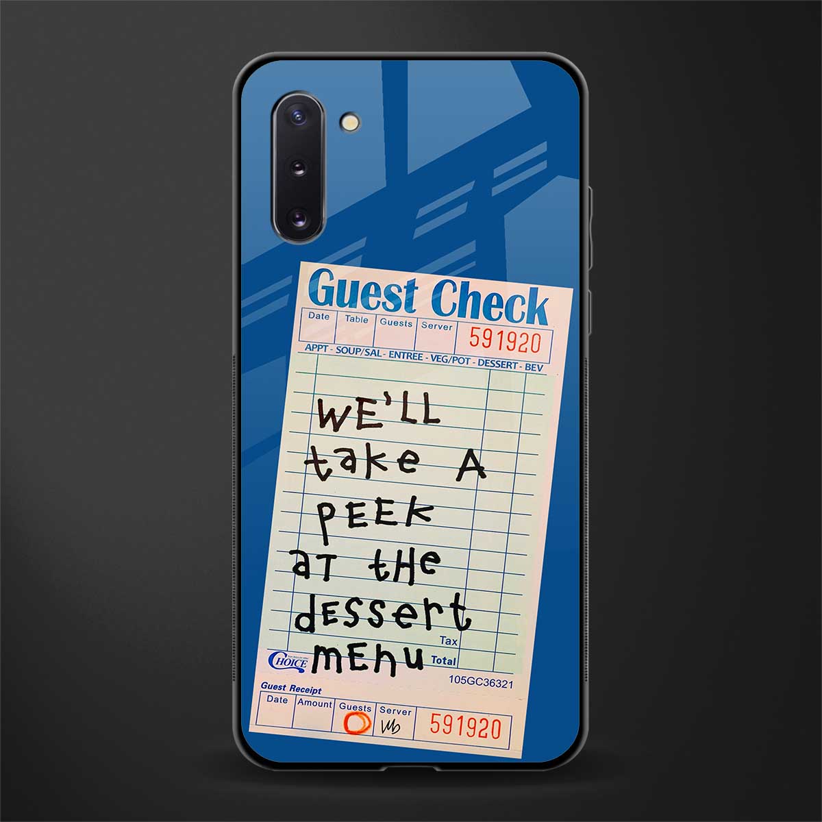 dessert menu glass case for samsung galaxy note 10 image