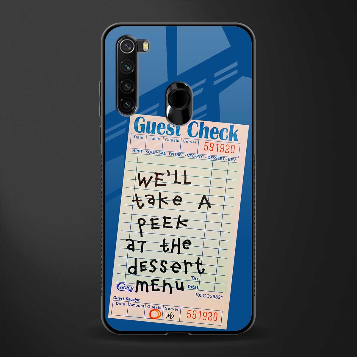 dessert menu glass case for redmi note 8 image