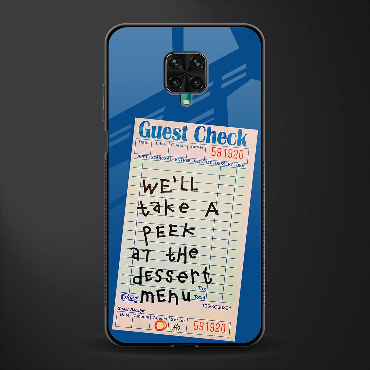 dessert menu glass case for redmi note 9 pro image
