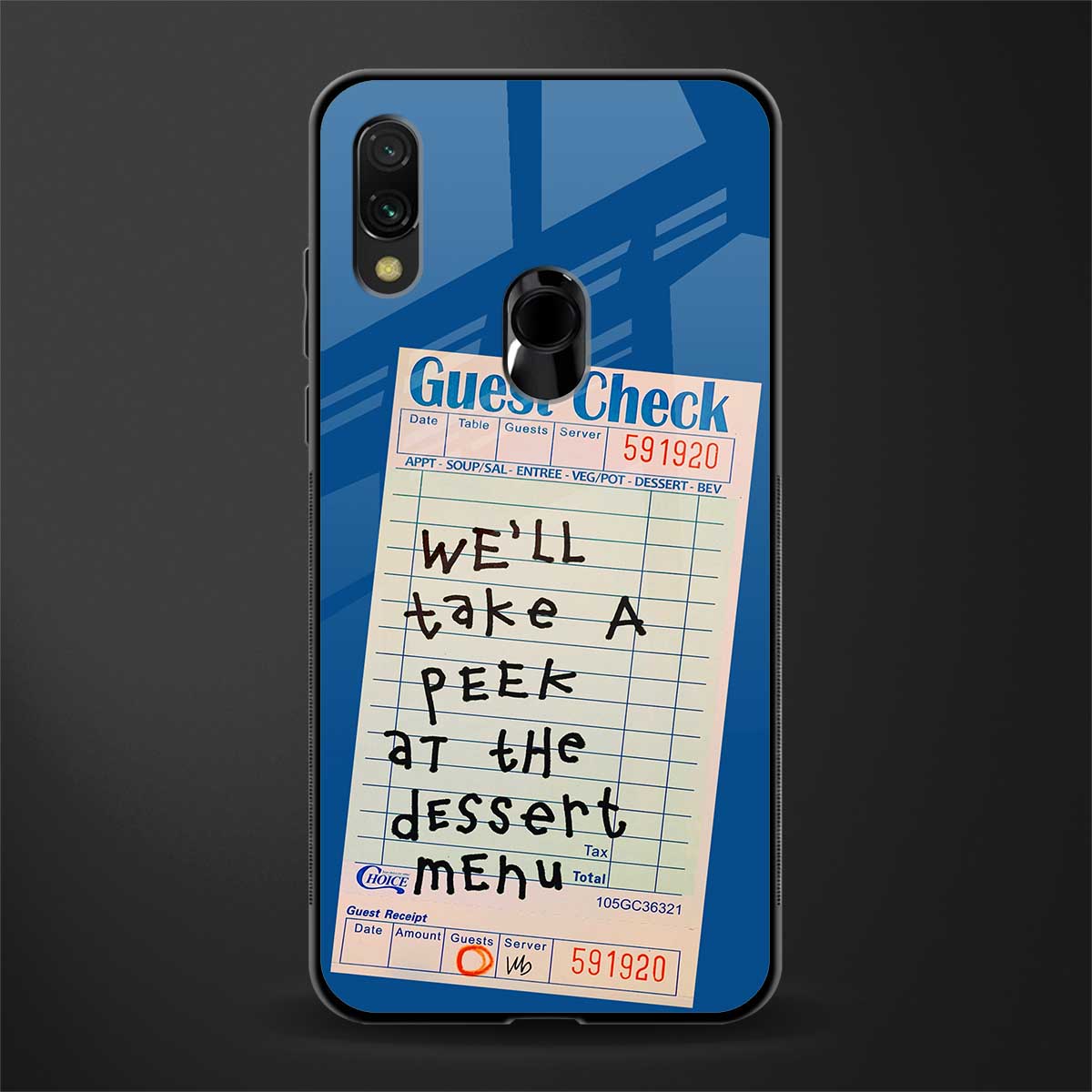 dessert menu glass case for redmi note 7 image