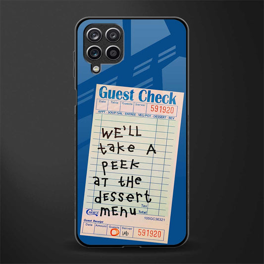 dessert menu back phone cover | glass case for samsung galaxy a22 4g