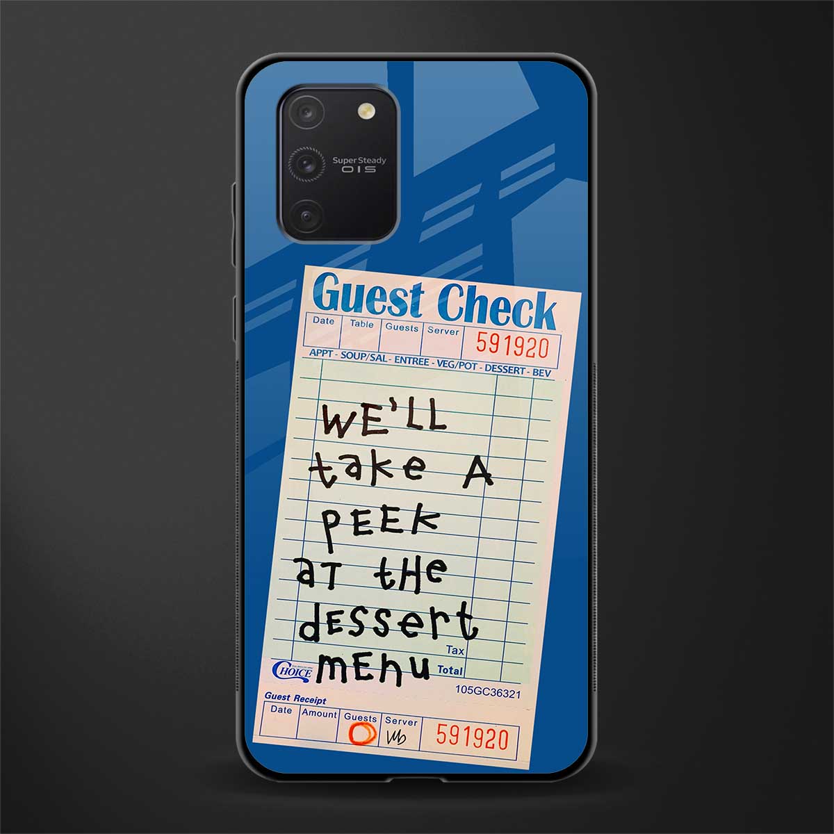 dessert menu glass case for samsung galaxy a91 image
