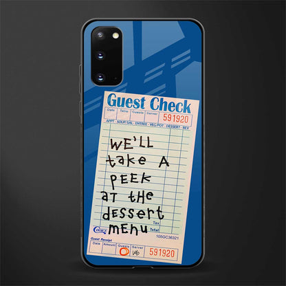 dessert menu glass case for samsung galaxy s20 image