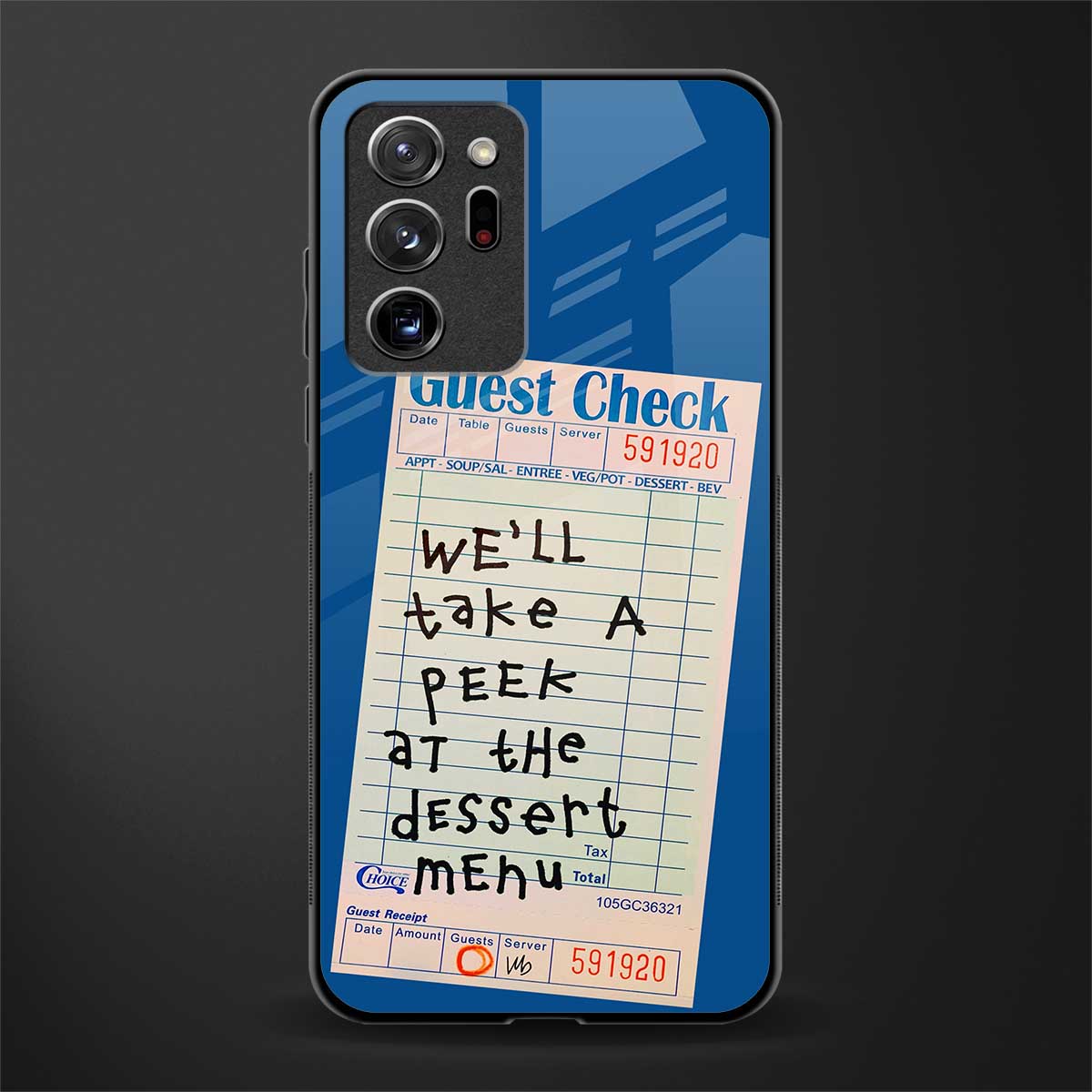 dessert menu glass case for samsung galaxy note 20 ultra 5g image