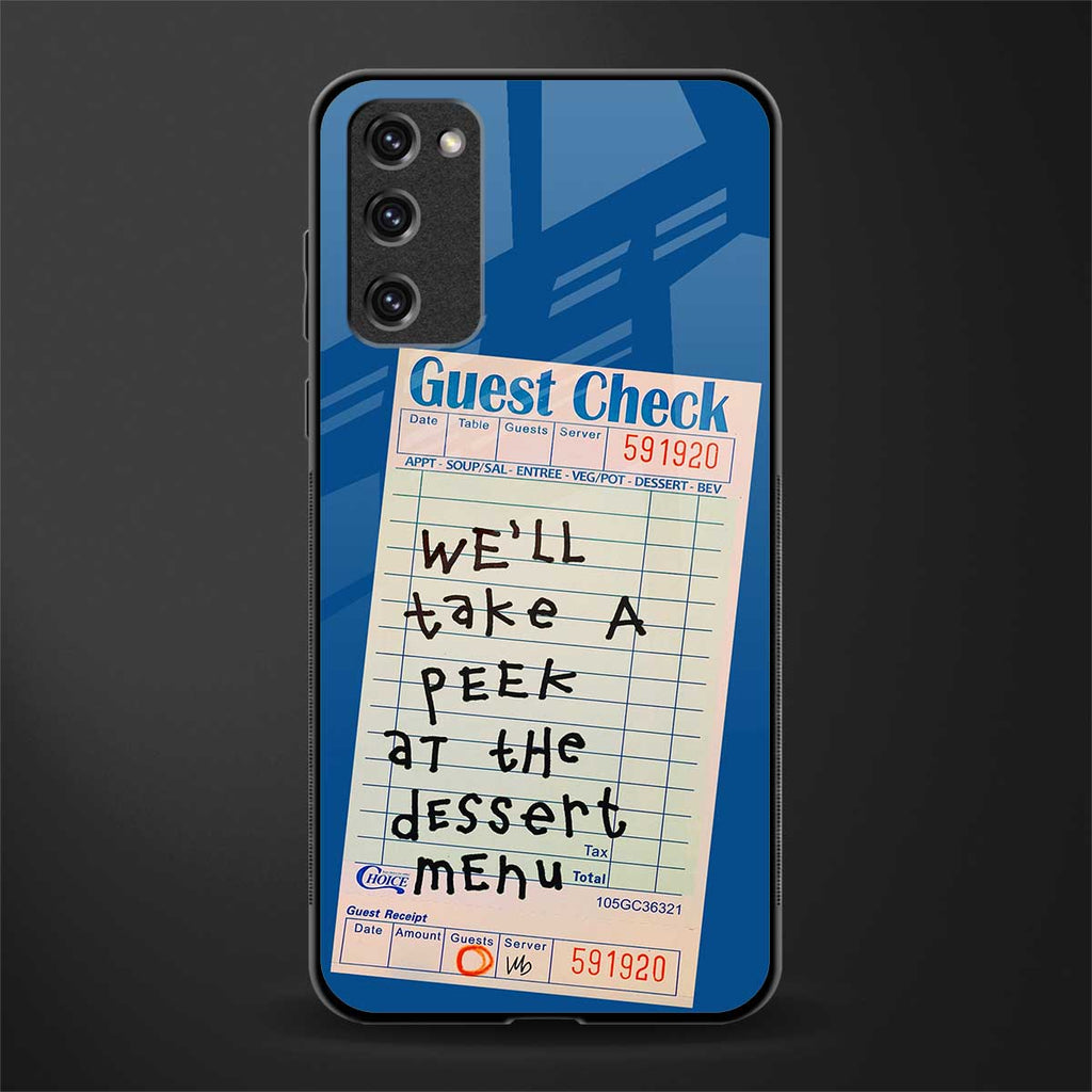 dessert menu glass case for samsung galaxy s20 fe image