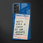 dessert menu glass case for samsung galaxy s20 fe image