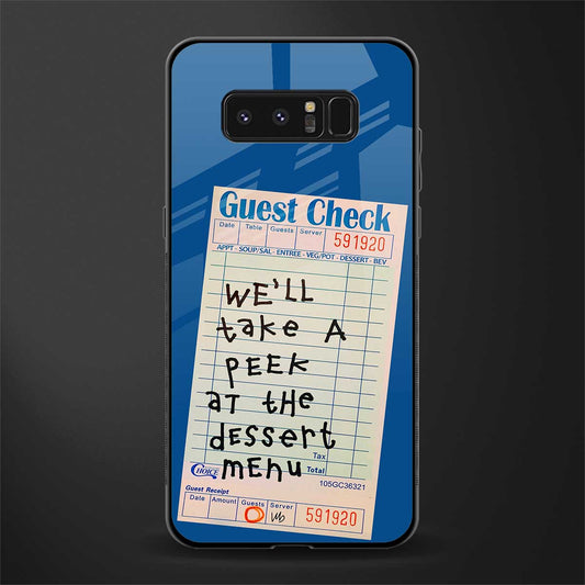 dessert menu glass case for samsung galaxy note 8 image