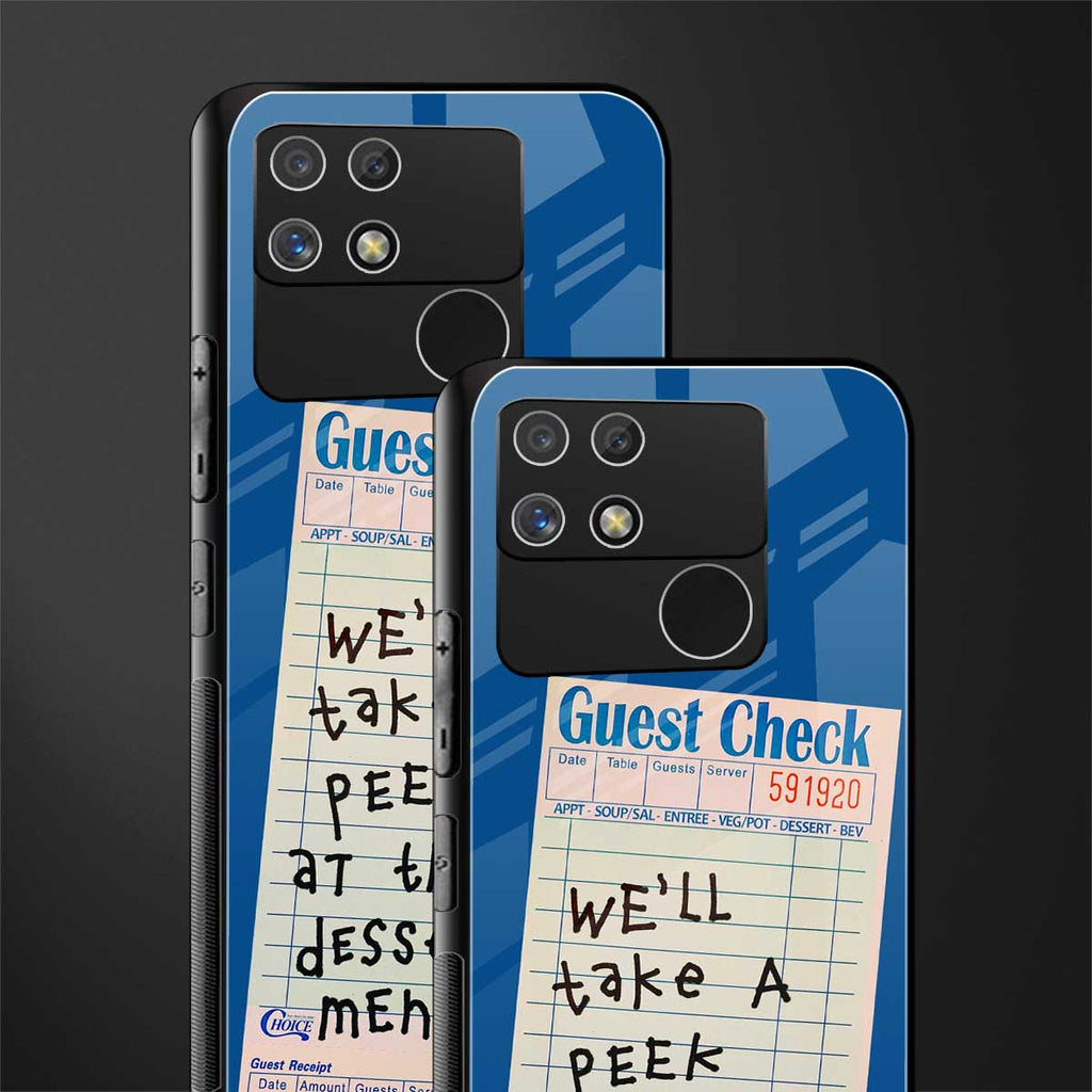 dessert menu back phone cover | glass case for realme narzo 50a