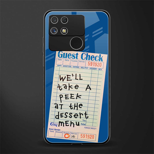 dessert menu back phone cover | glass case for realme narzo 50a