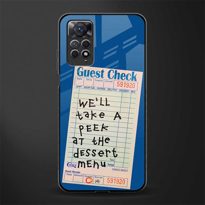 dessert menu back phone cover | glass case for redmi note 11 pro plus 4g/5g