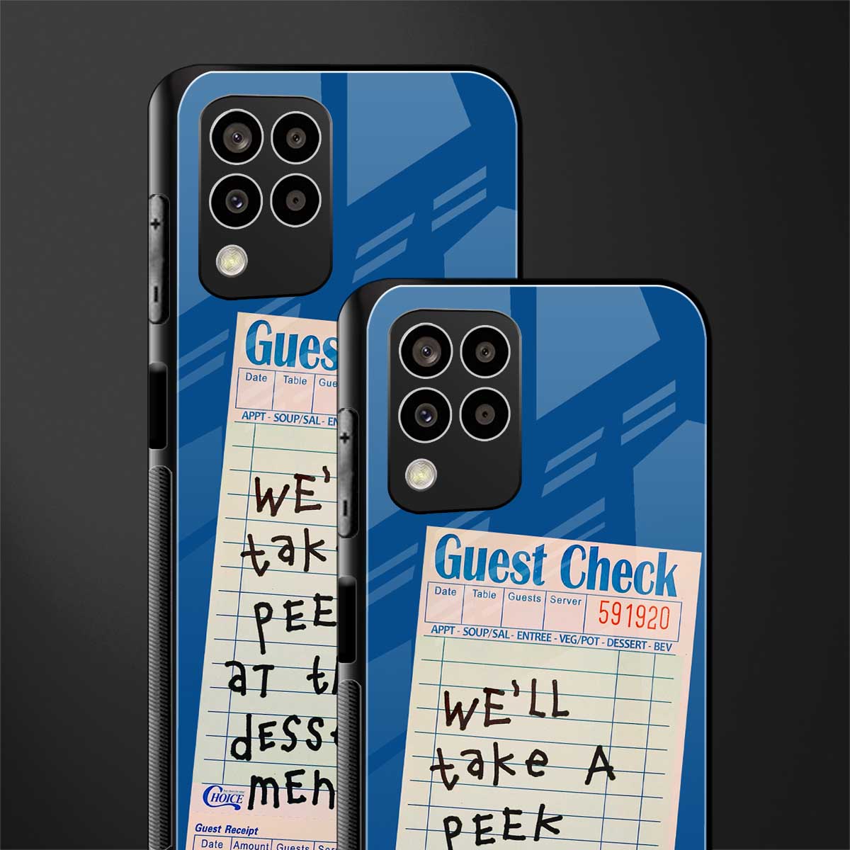 dessert menu back phone cover | glass case for samsung galaxy m33 5g