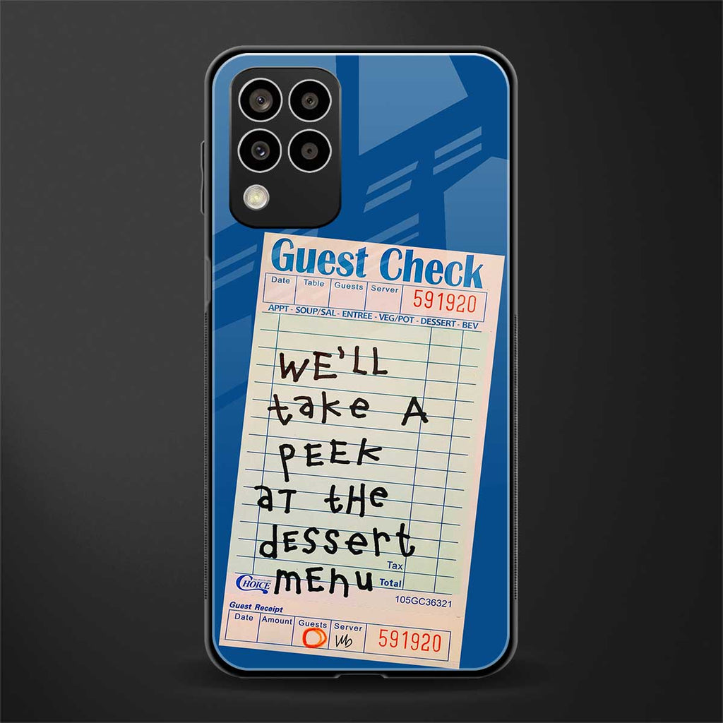 dessert menu back phone cover | glass case for samsung galaxy m33 5g