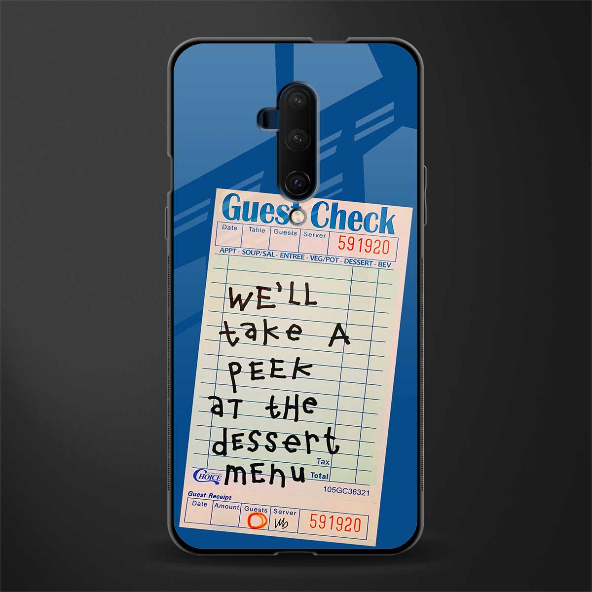 dessert menu glass case for oneplus 7t pro image