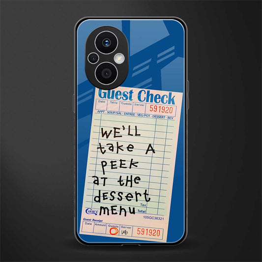 dessert menu back phone cover | glass case for oppo f21 pro 5g