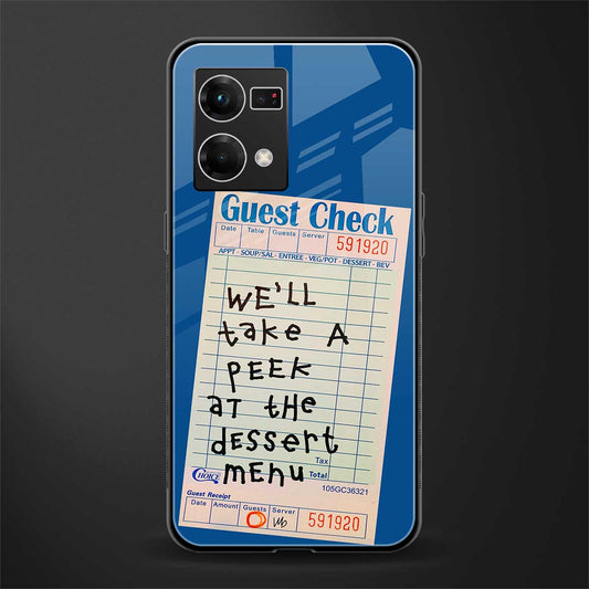 dessert menu back phone cover | glass case for oppo f21 pro 4g