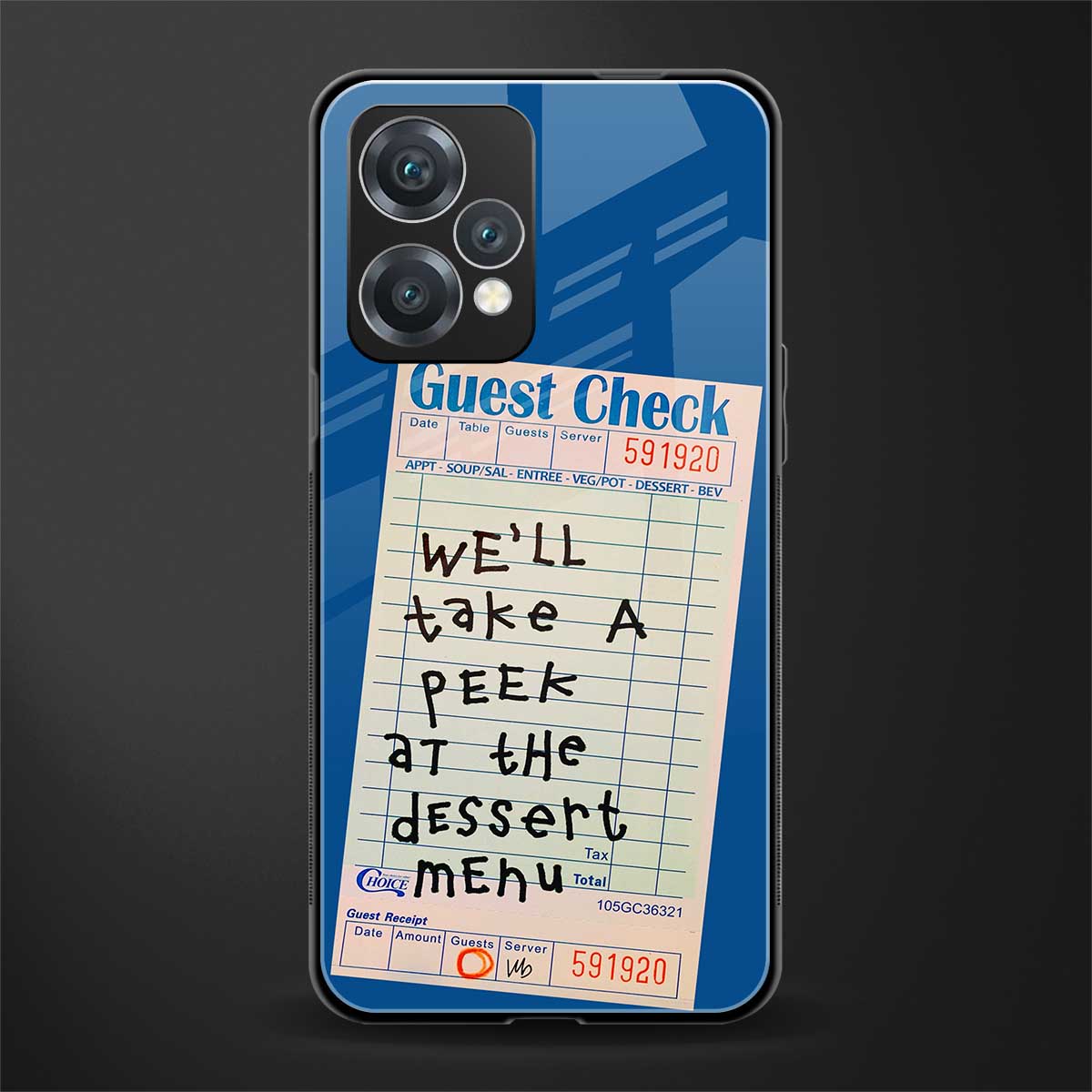 dessert menu back phone cover | glass case for oneplus nord ce 2 lite 5g