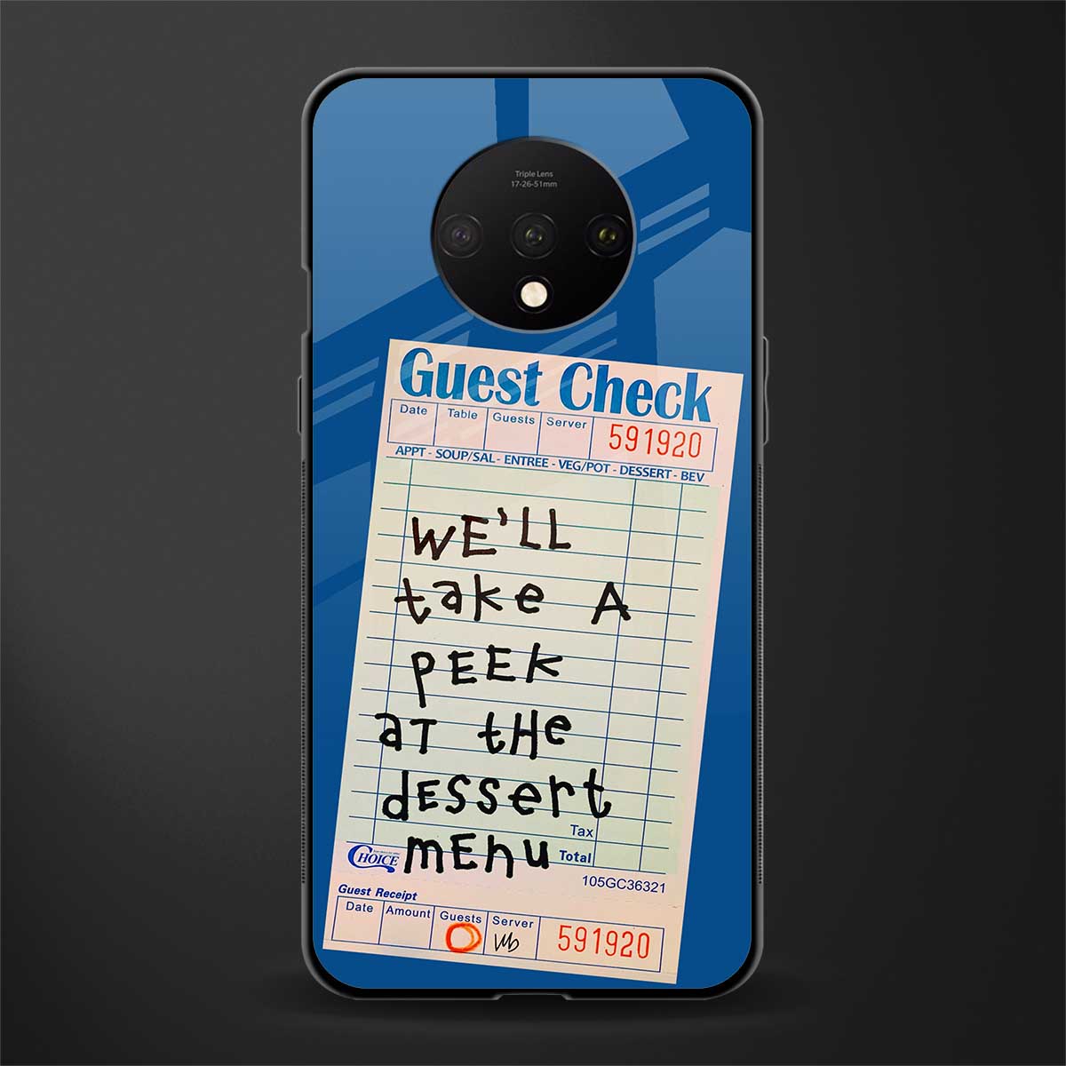 dessert menu glass case for oneplus 7t image