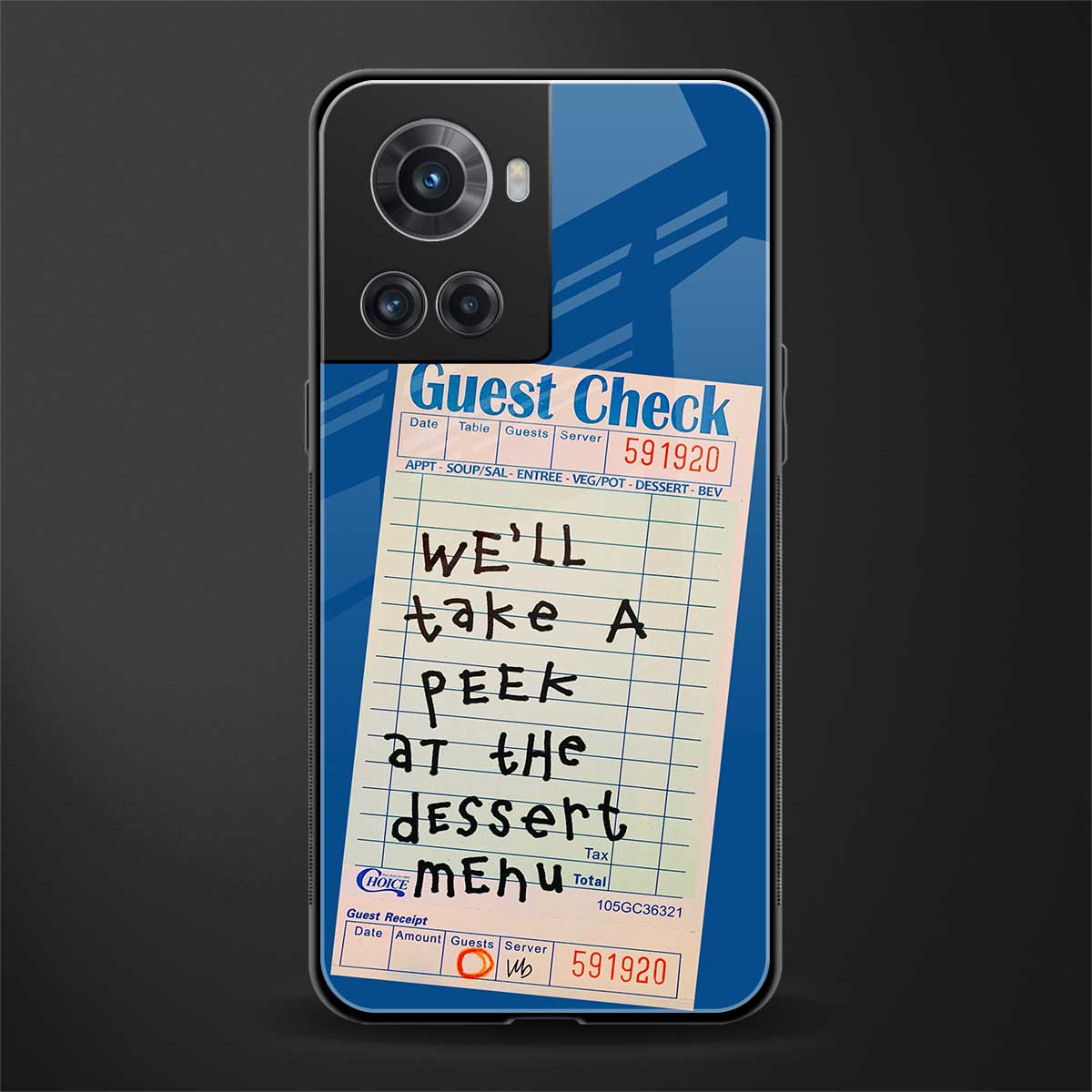 dessert menu back phone cover | glass case for oneplus 10r 5g