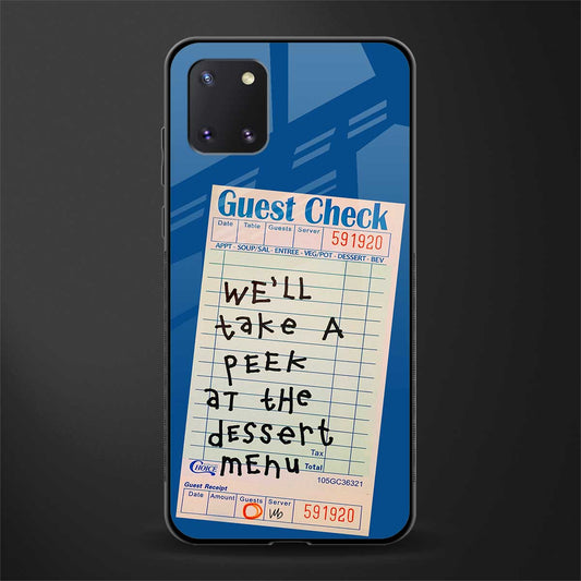 dessert menu glass case for samsung a81 image