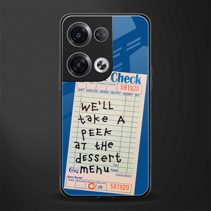 dessert menu back phone cover | glass case for oppo reno 8