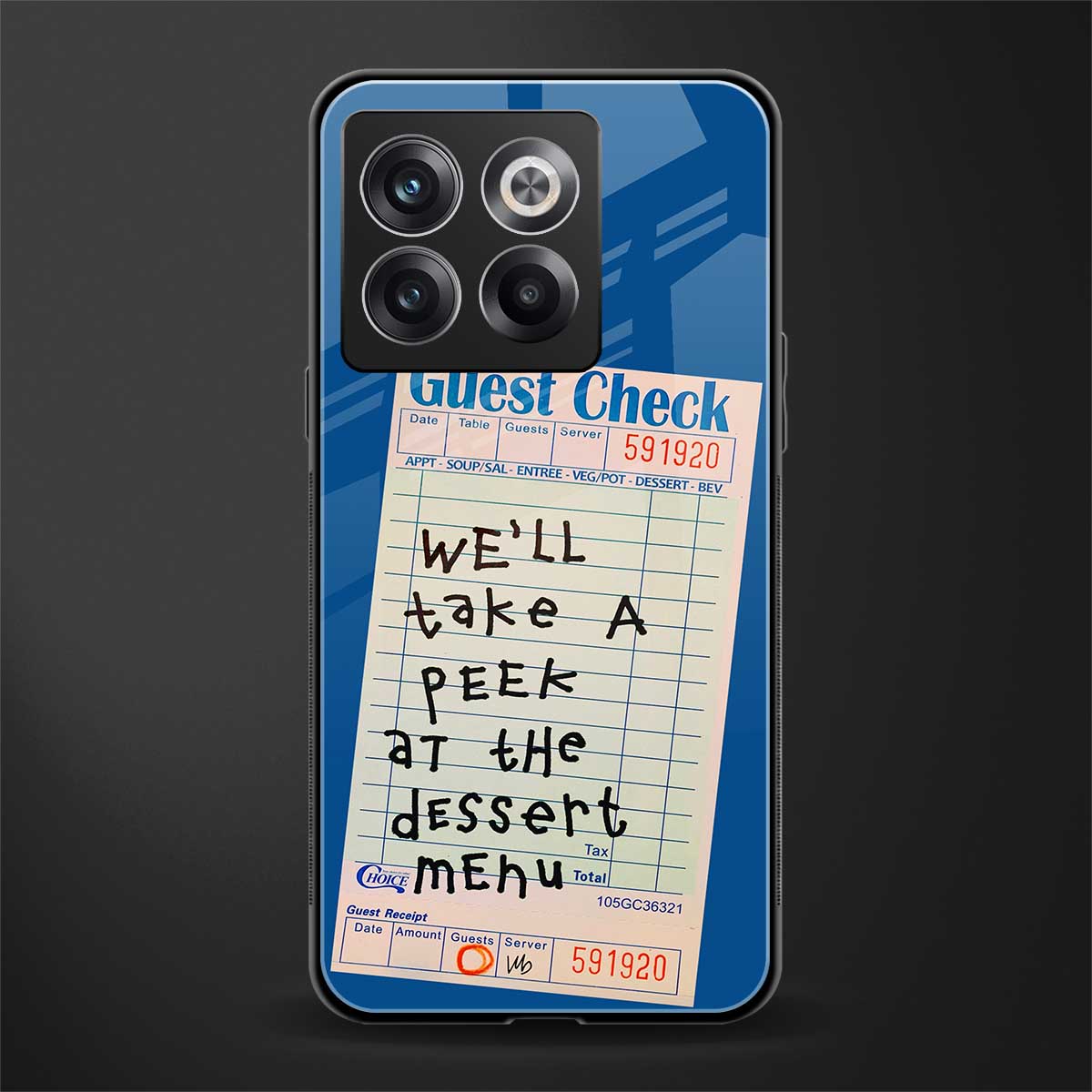 dessert menu back phone cover | glass case for oneplus 10t