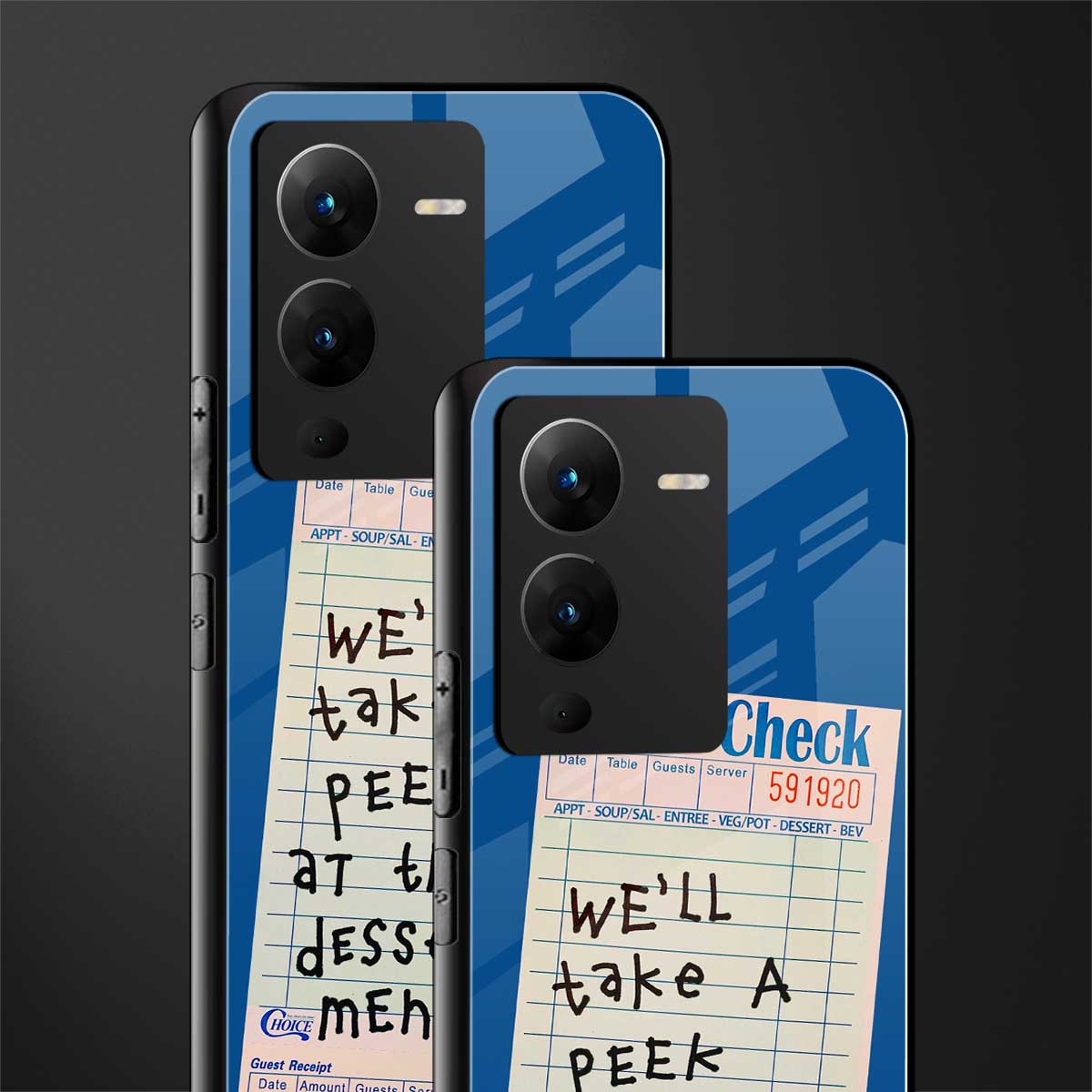 dessert menu back phone cover | glass case for vivo v25 pro 5g