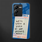 dessert menu back phone cover | glass case for vivo v25 pro 5g