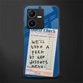 dessert menu back phone cover | glass case for vivo y22