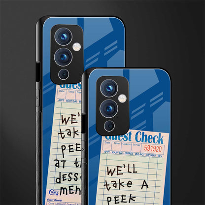 dessert menu back phone cover | glass case for oneplus 9