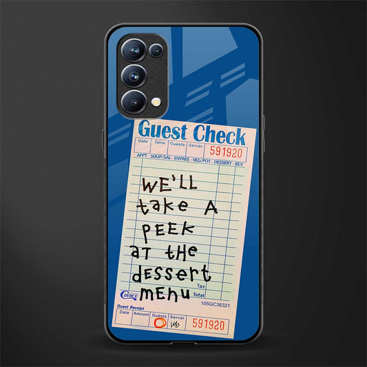 dessert menu back phone cover | glass case for oppo reno 5