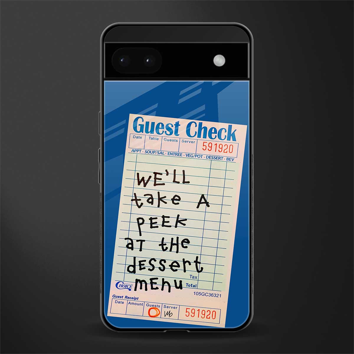 dessert menu back phone cover | glass case for google pixel 6a