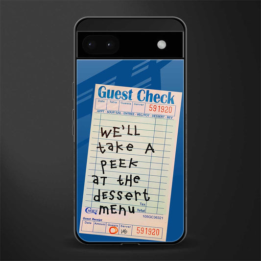 dessert menu back phone cover | glass case for google pixel 6a