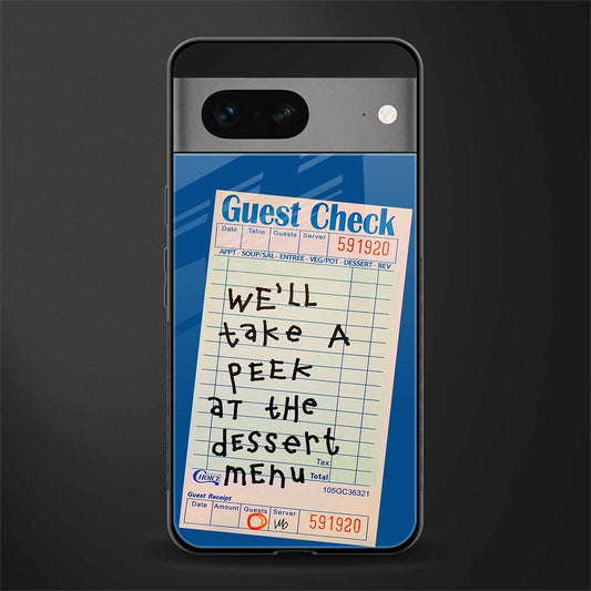 dessert menu back phone cover | glass case for google pixel 7