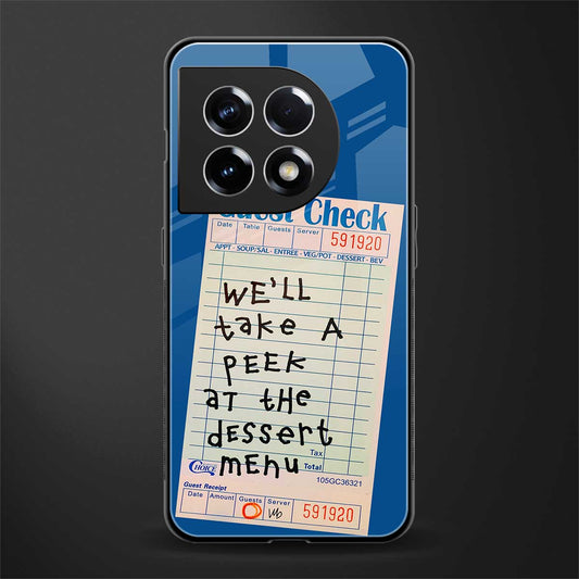 dessert menu back phone cover | glass case for oneplus 11