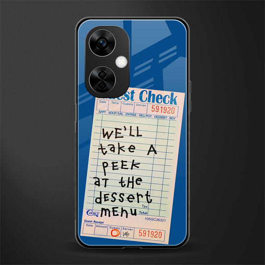 dessert menu back phone cover | glass case for oneplus nord ce 3 lite