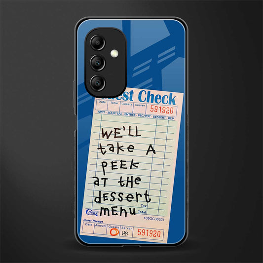 dessert menu back phone cover | glass case for samsung galaxy a14 5g