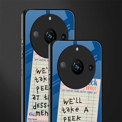 dessert menu back phone cover | glass case for realme 11 pro 5g