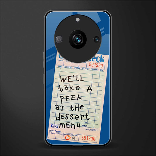 dessert menu back phone cover | glass case for realme 11 pro 5g