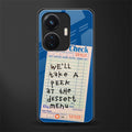 dessert menu back phone cover | glass case for vivo t1 44w 4g