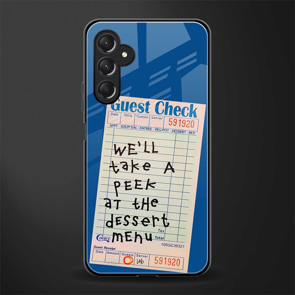 dessert menu back phone cover | glass case for samsun galaxy a24 4g