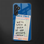 dessert menu back phone cover | glass case for samsun galaxy a24 4g
