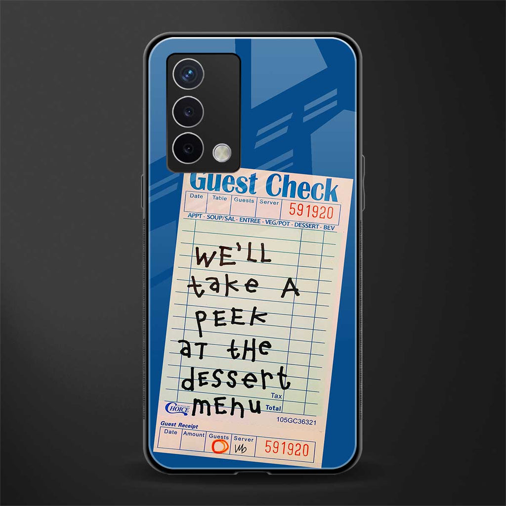 dessert menu back phone cover | glass case for oppo a74 4g