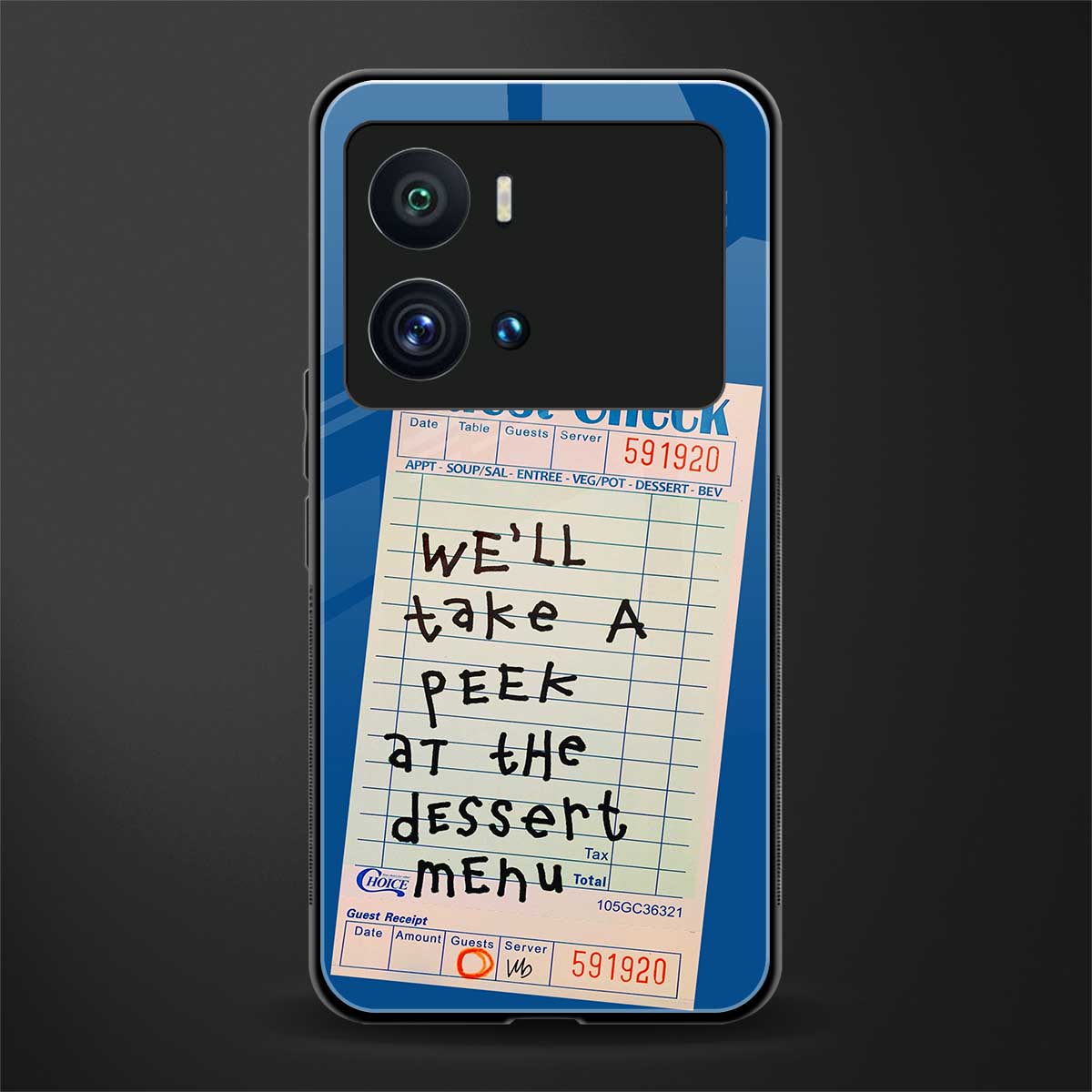 dessert menu back phone cover | glass case for iQOO 9 Pro