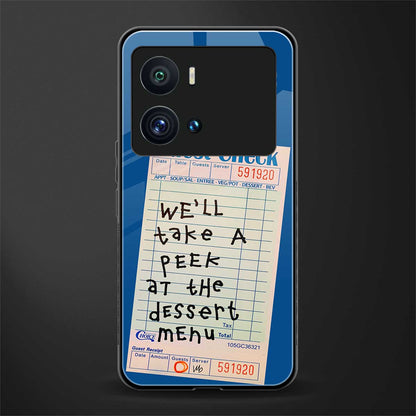 dessert menu back phone cover | glass case for iQOO 9 Pro