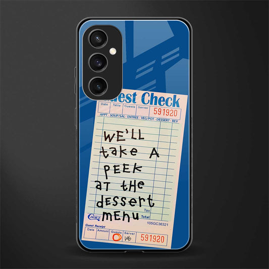 dessert menu back phone cover | glass case for samsung galaxy s23 fe 5g