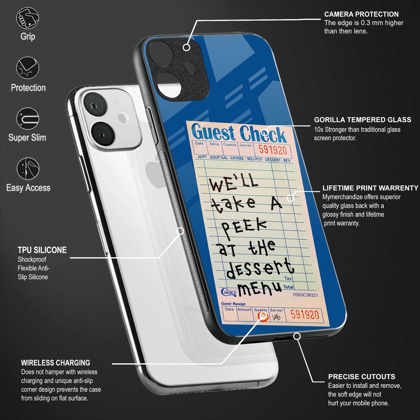 dessert menu back phone cover | glass case for samsung galaxy m33 5g