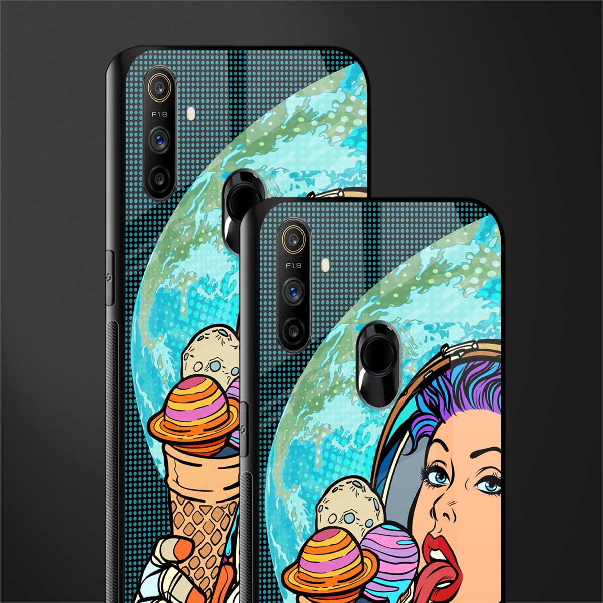 dessert space glass case for realme narzo 20a image-2